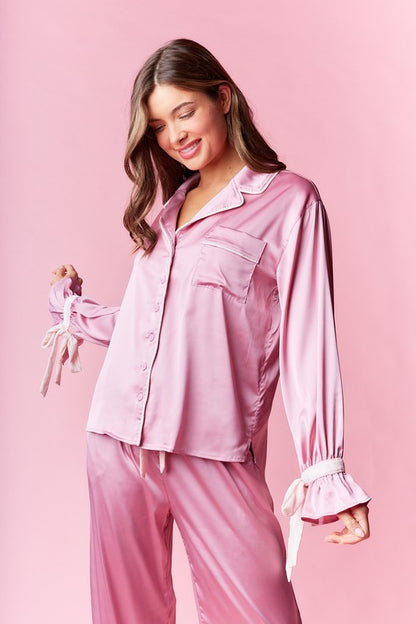 Lilyana Satin Pajama Set