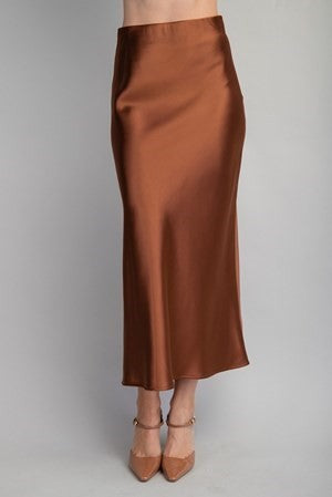 Willow Satin Midi Skirt