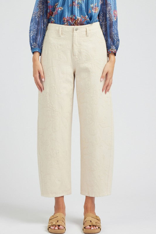 Chloe Pattern Barrel jeans