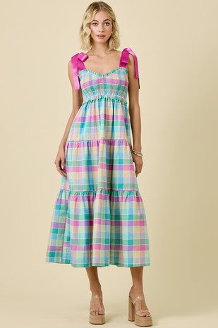 Olivia Plaid Spring Dress