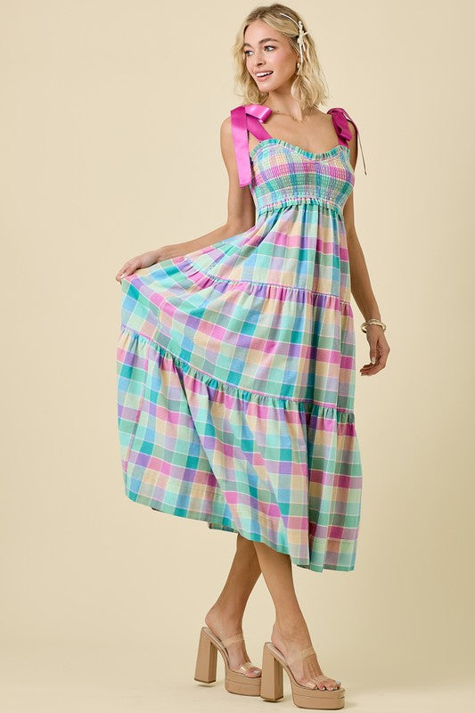 Olivia Plaid Spring Dress