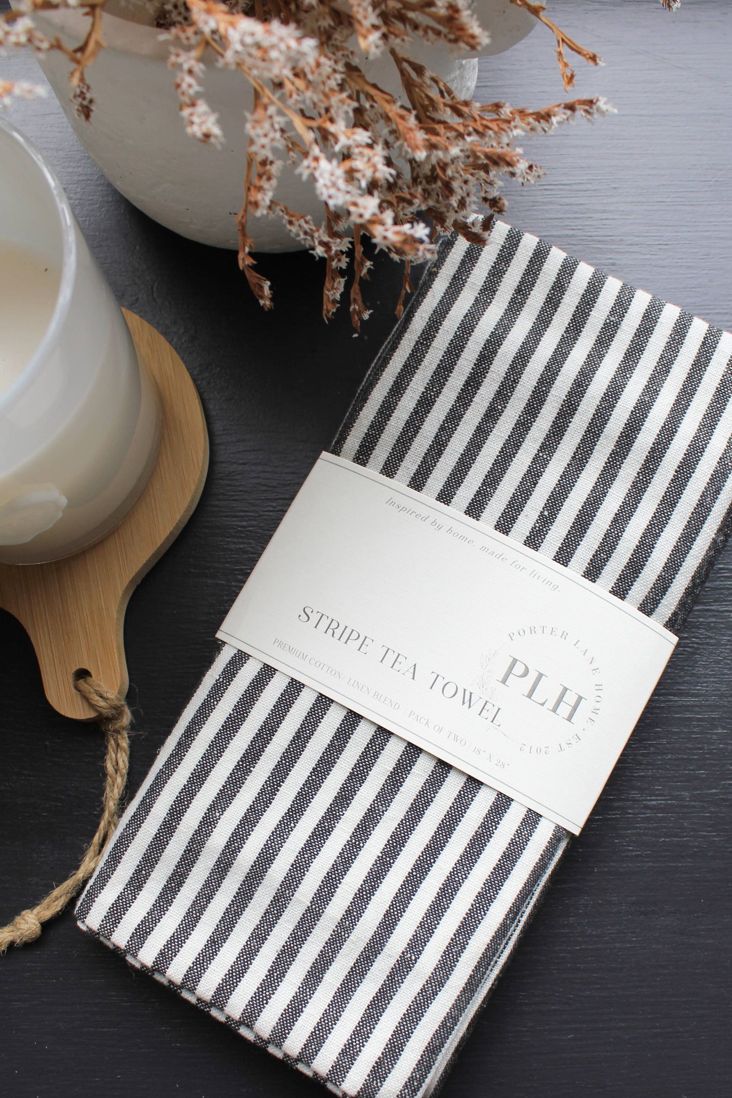 Stripe Tea Towel Set: Green