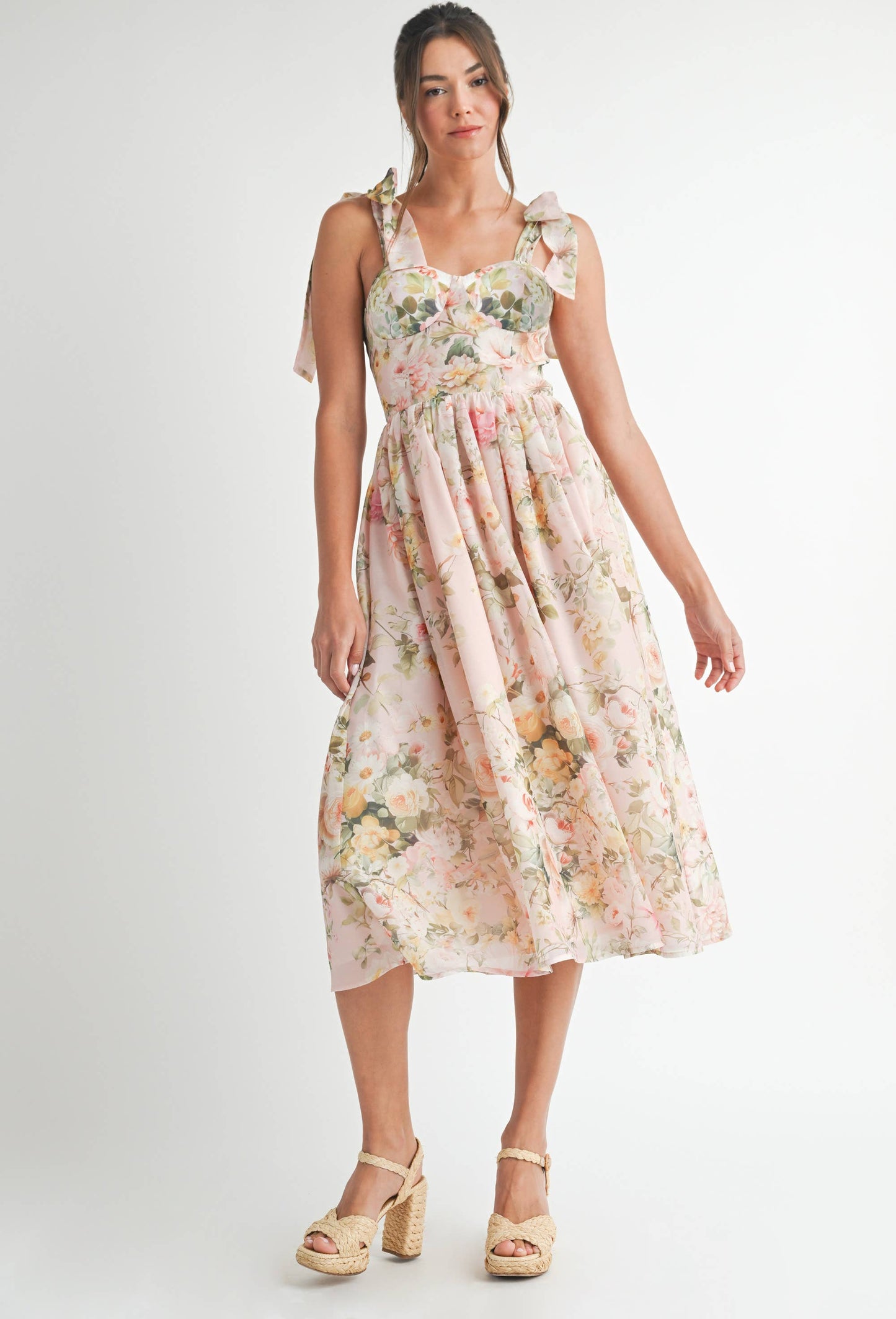 Mila Floral Printed Midi Dress