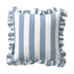 Ruffled Cabana Stripe Pillow Cover Collection: Green
