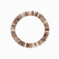 Autumn Wide Disc Marble Beaded Stretch Bracelets: Pink