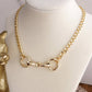 Horse Bit Chain Necklace – Gold Silver - Modern Equestrian Link Necklace: Gold