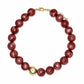 Pink Resin Beaded with Gold Ball Accent 16MM 16"-18" Necklace