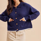 BEAGLE KNITTED CARDIGAN: DUSTED OLIVE / L