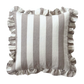Ruffled Cabana Stripe Pillow Cover Collection: Blue