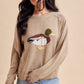 MALLARD DUCK KNITTED SWEATER: DARK FLAX / S