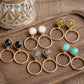 Gold Dipped Hoop Earrings with Faceted Stone – Color Pop Glow: Cocoa Quartz
