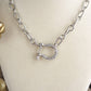 Shackle Chain Toggle Necklace - Gold Silver – Harbor Gleam: Gold/Pearls