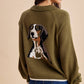 BEAGLE KNITTED CARDIGAN: DUSTED OLIVE / L