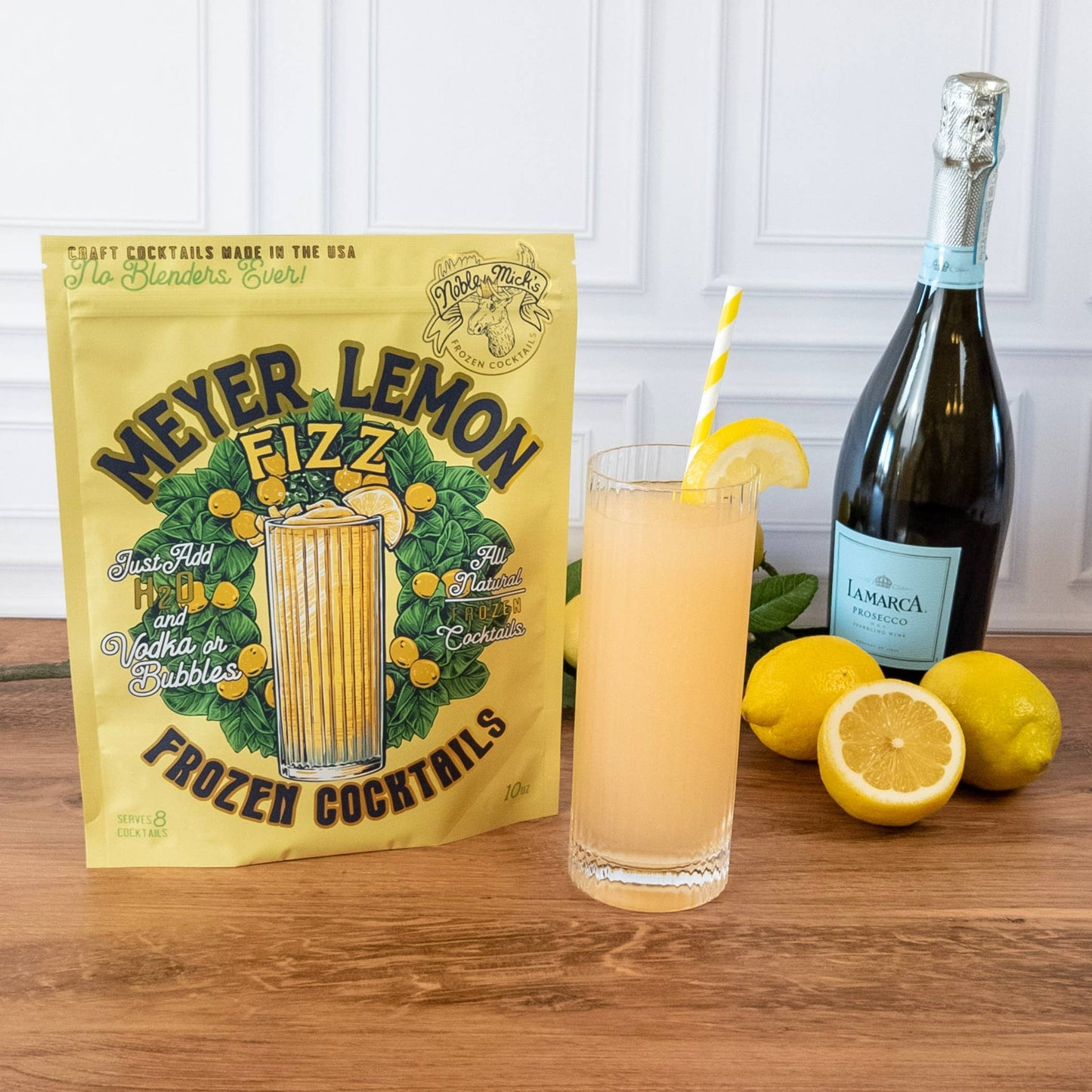 Meyer Lemon Fizz Frozen Cocktail -Just add Water + Prosecco