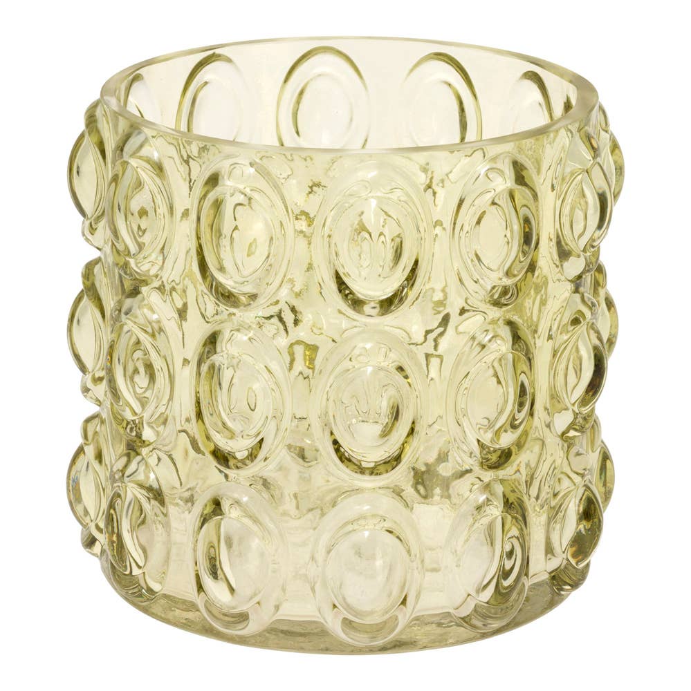 5" Sage Retro Bubble Glass Vase