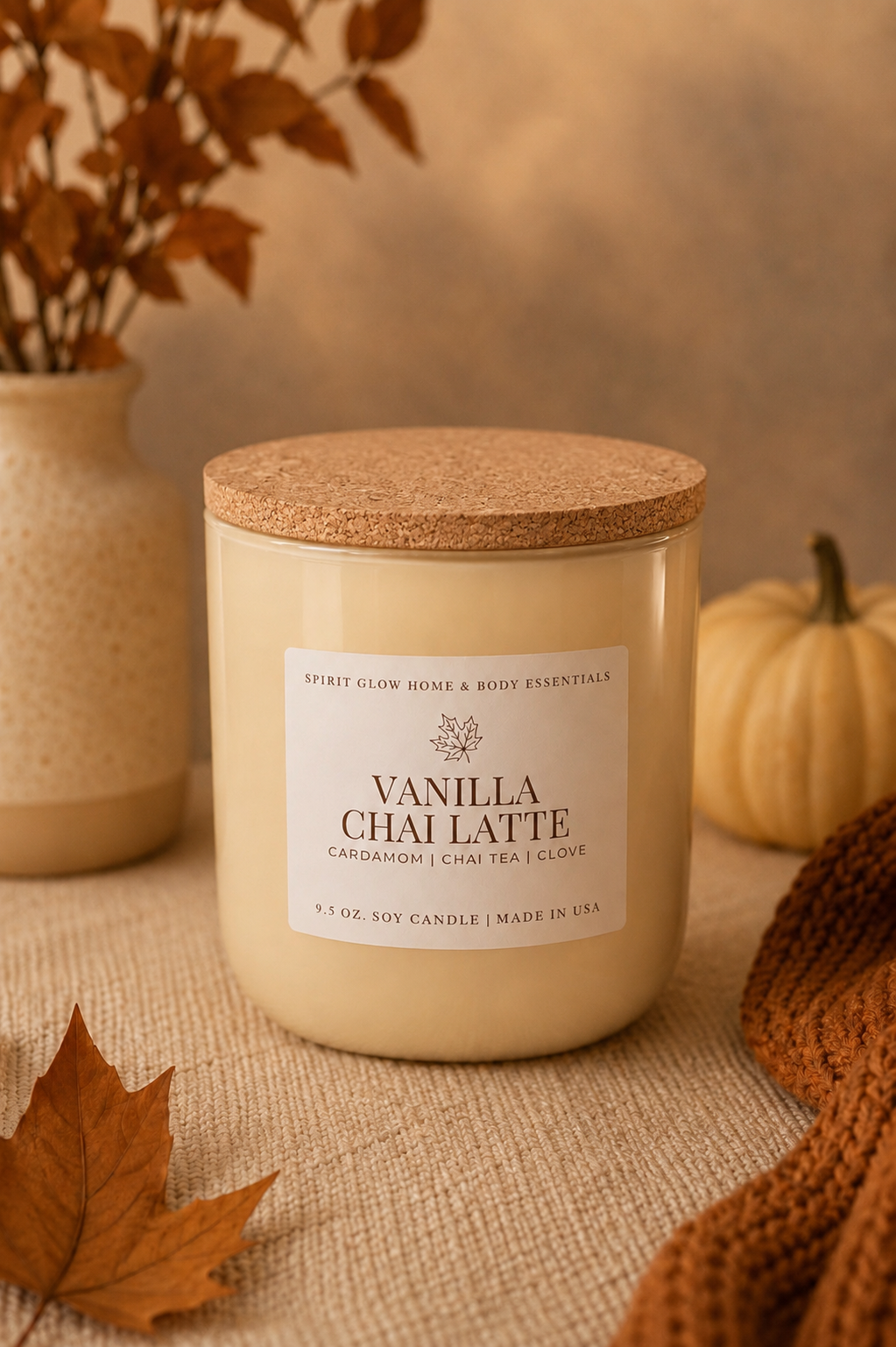 Vanilla Chai Latte - 9.5oz. Soy Wax Candle
