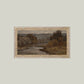 Autumn River Framed Antique Art: 20x11