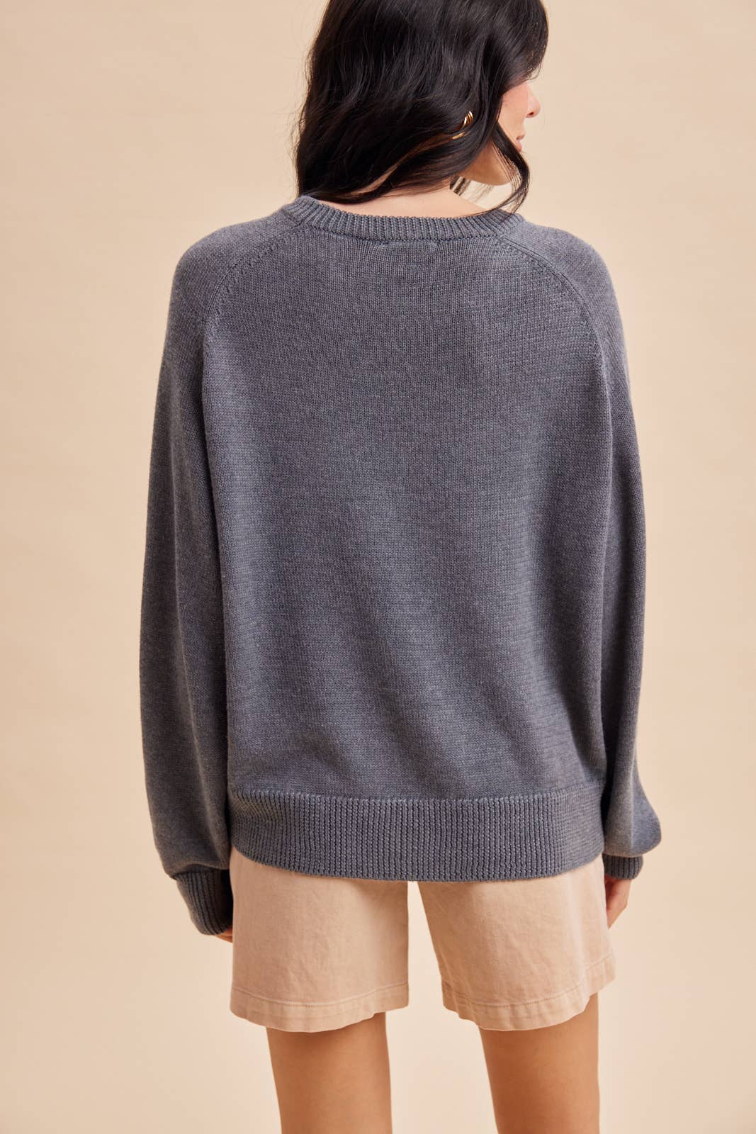 MALLARD DUCK KNITTED SWEATER: DARK FLAX / S
