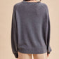 MALLARD DUCK KNITTED SWEATER: DARK FLAX / M