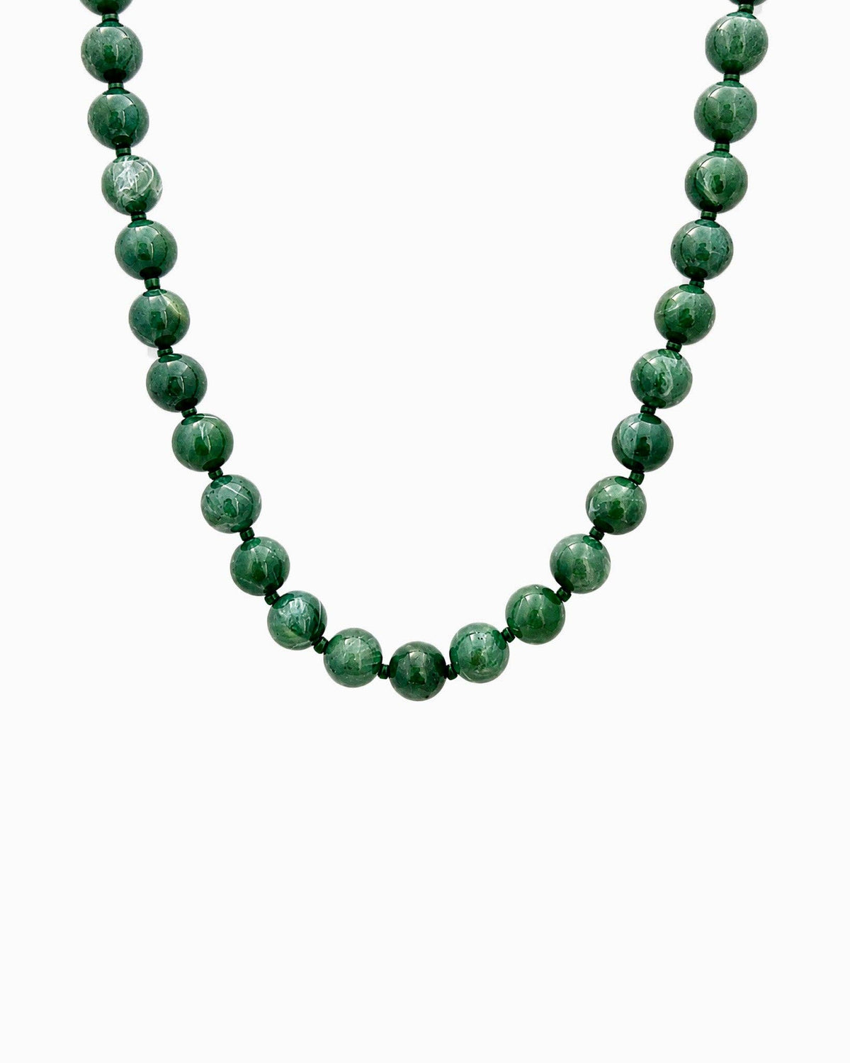 Autumn Marbled Bead Necklace: Dark Multi