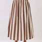 CS4090-Stripe Drop-Waist A-Line Maxi Skirt: Navy / L
