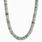 Neutral Color Wide Marble Beaded Necklace: Burgundy
