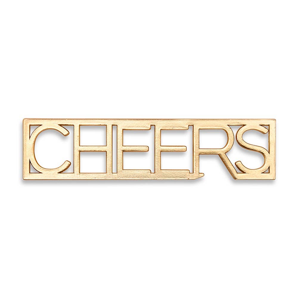 Gold CHEERS Bottle Opener Wedding Favor