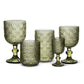Daisy Red Wine Glass-Olive-6.5"H(12oz)