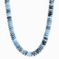 Neutral Color Wide Marble Beaded Necklace: Burgundy