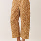 CP10398-Deer Print Barrel Leg Pants: Brown / S