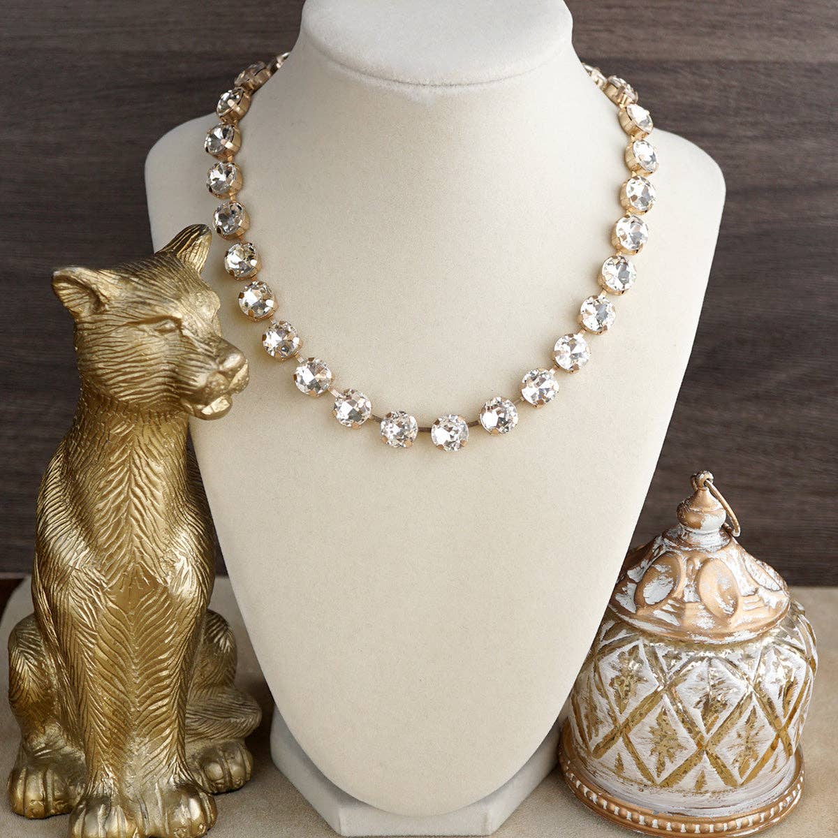 Colorful Glass Crystal Necklace – Color Pop Shine: Neutrals