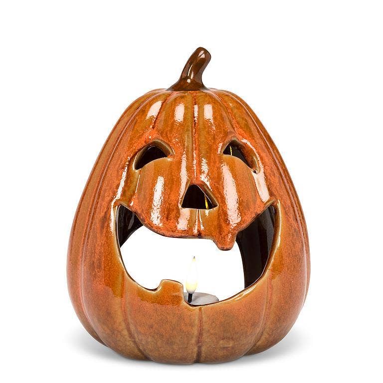 Jack O'Lantern Candle Holder: Short
