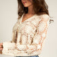 Flower Pattern Crochet Cardigan