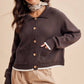 BEAGLE KNITTED CARDIGAN: DUSTED OLIVE / M