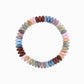 Autumn Wide Disc Marble Beaded Stretch Bracelets: Burgundy