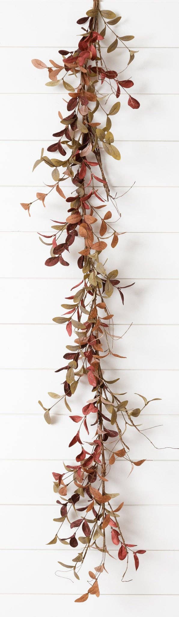 Garland - Shades Of Burgundy Mini Foliage, Twig Accents