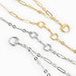 Horsebit Linked Chain Necklace: Gold