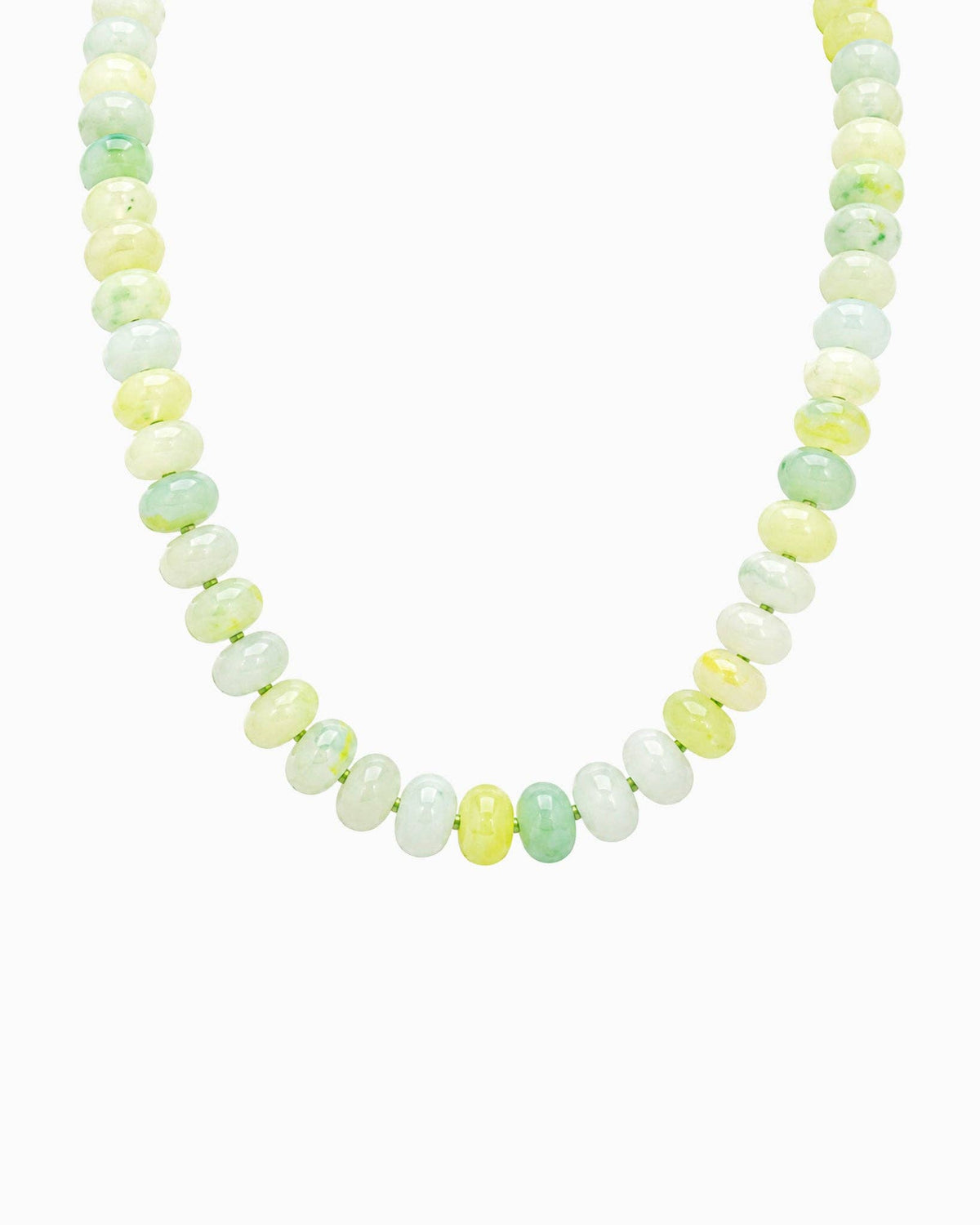 Summer Marble Seed Necklace: Olive