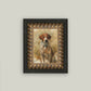 Study of a Hound Framed Antique Art: 5x7