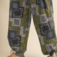 PATCHWORK BANDANA PRINT PLEATED PARACHUTE PANTS MP5392: OLIVE MULTI PAISLEY / L