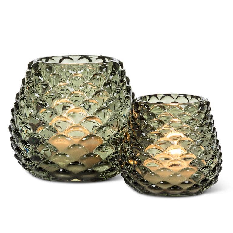 Small Pinecone Tealight: Green
