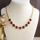 Glass Crystal Gold Dipped Necklace – Color Pop Shine: Smoky Gray
