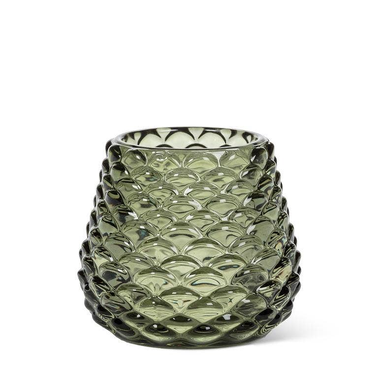 Small Pinecone Tealight: Amber