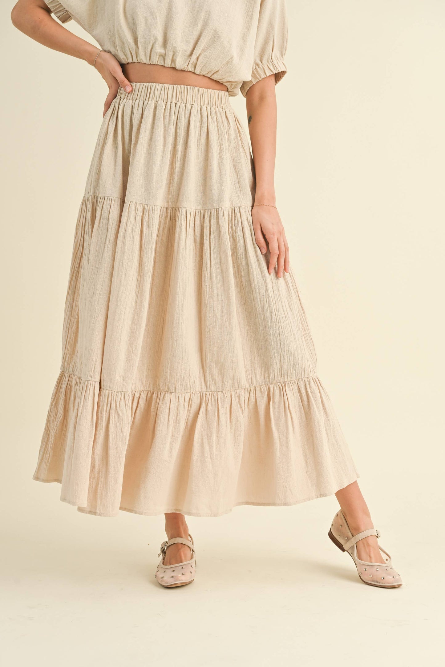 Cadence Tiered Maxi Skirt