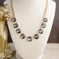 Glass Crystal Curb Chain Statement Necklace – Smoky Shine