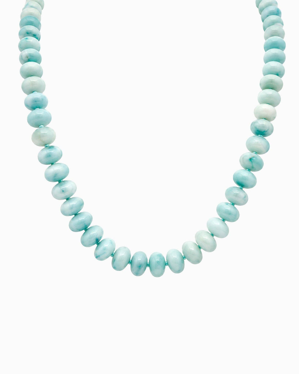 Summer Marble Seed Necklace: Olive