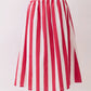 CS4090-Stripe Drop-Waist A-Line Maxi Skirt: Navy / M