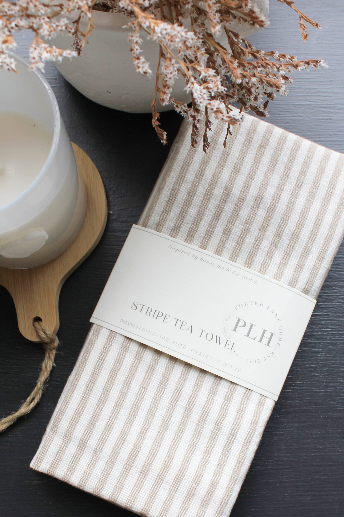 Stripe Tea Towel Set: Green