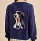 BEAGLE KNITTED CARDIGAN: DUSTED OLIVE / S