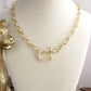 Shackle Chain Toggle Necklace - Gold Silver – Harbor Gleam: Gold/Pearls